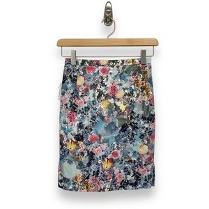H&M- Watercolor Floral Skirt Size 2.